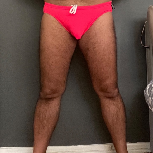 N2N Bodywear MS Monterey Sport Size L Hot Coral Mens Drawstring Bikini Swim Suit - Picture 11 of 16